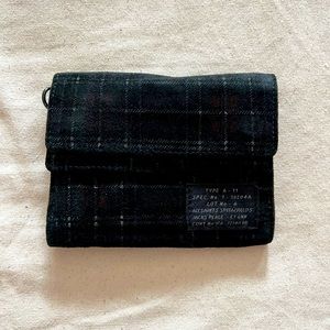 All Saints plaid bifold wallet